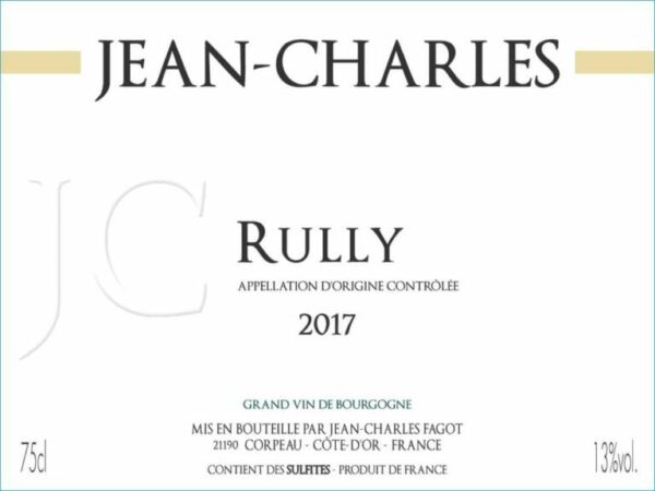 Jean-Charles Fagot 2017 Rully Blanc - Chardonnay White Wine