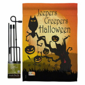 Jeepers Creepers Fall Halloween Garden Flag Set