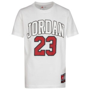 Jordan Boys Jordan 23 Practice Flight T-Shirt - Boys' Grade School White/Red Size XL