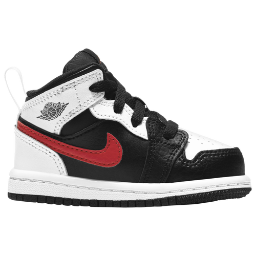 Jordan Boys Jordan AJ 1 Mid - Boys' Toddler Shoes Black/Chili Red/White Size 04.0