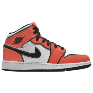 Jordan Boys Jordan AJ 1 Mid SE - Boys' Grade School Basketball Shoes Turf Orange/Black/White Size 04.5