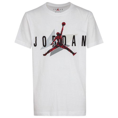 Jordan Boys Jordan AJ6 Carmine Geo T-Shirt - Boys' Preschool White/Red/Black Size 6