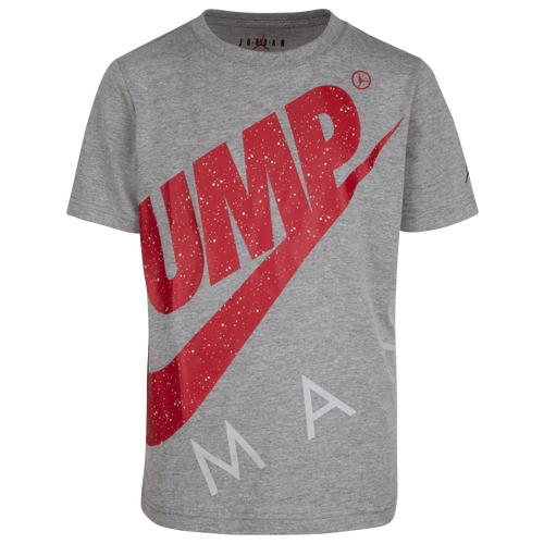 Jordan Boys Jordan Jumpman Street T-Shirt - Boys' Grade School Gray/Red/White Size M