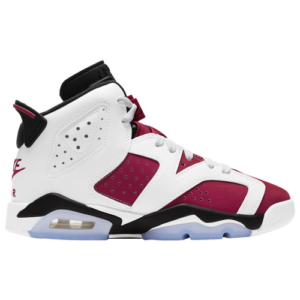 Jordan Boys Jordan Retro 6 - Boys' Grade School Shoes White/Carmine/Black Size 05.0