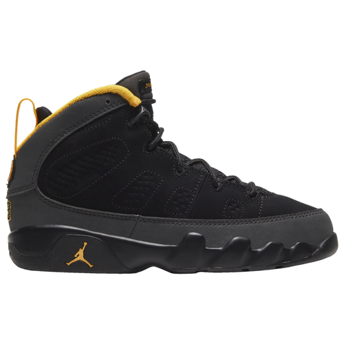 Jordan Boys Jordan Retro 9 - Boys' Preschool Shoes Black/University Gold/Dark Charcoal Size 12.5