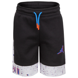 Jordan Boys Jordan Space Glitch Fleece Short - Boys' Grade School Black/White Size M