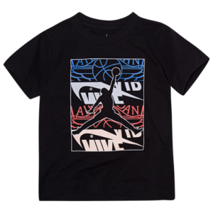 Jordan Boys Jordan Stacked Up T-Shirt - Boys' Toddler Black/Black Size 4T