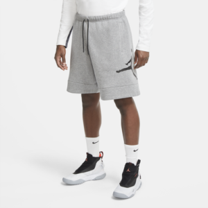 Jordan Mens Jordan Jumpman Air Fleece Shorts - Mens Carbon Heather/Black Size M