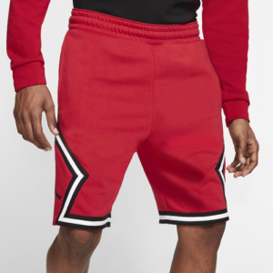 Jordan Mens Jordan Jumpman Fleece Diamond Shorts - Mens Gym Red/Black/Black Size M