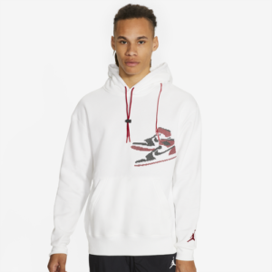 Jordan Mens Jordan Jumpman Holiday Hoodie - Mens White/Red/White Size 3XL