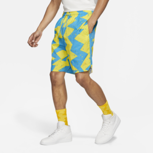 Jordan Mens Jordan Jumpman Poolside Printed Shorts - Mens Laser Blue/Amarillo Size S