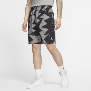 Jordan Mens Jordan Jumpman Poolside Printed Shorts - Mens Smoke Grey/White/White Size S