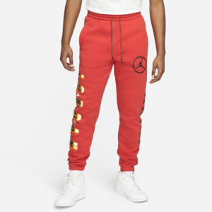 Jordan Mens Jordan Sport DNA HBR Fleece Pants - Mens Chile Red/Black Size XL