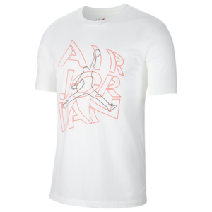 Jordan Mens Jordan Swerve Stencil T-Shirt - Mens White Size XXL