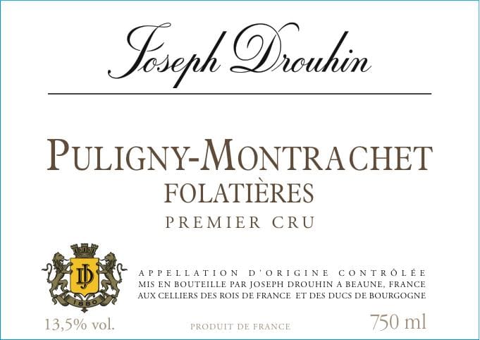 Joseph Drouhin 2016 Puligny-Montrachet Folatieres Premier Cru - Chardonnay White Wine