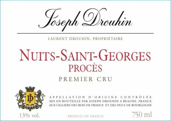 Joseph Drouhin 2017 Nuits-St-Georges Proces Premier Cru - Pinot Noir Red Wine