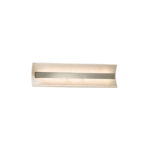 Justice Design Group CLD-8621 Clouds 21" Contour 1 Light LED ADA Compliant Bath Bar Brushed Nickel Indoor Lighting Bathroom Fixtures Bath Bar