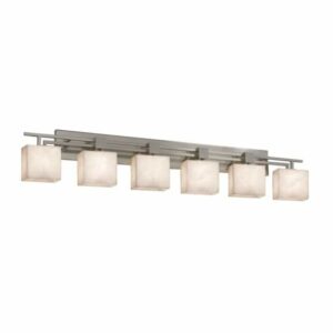 Justice Design Group CLD-8706-55-LED6-4200 Clouds 56" Aero 6 Light LED Bath Bar Brushed Nickel Indoor Lighting Bathroom Fixtures Bath Bar