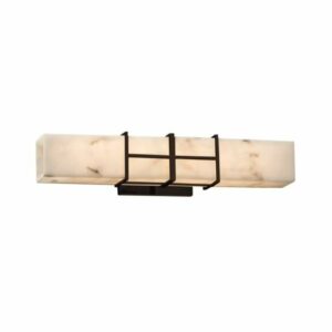 Justice Design Group FAL-8640 LumenAria 21.5" Structure 1 Light LED Bath Bar Dark Bronze Indoor Lighting Bathroom Fixtures Bath Bar