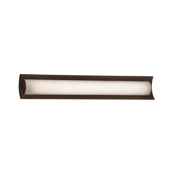 Justice Design Group FSN-8635-OPAL Fusion 30" ADA Approved LED Lineate Bath Bar Dark Bronze Indoor Lighting Bathroom Fixtures Bath Bar