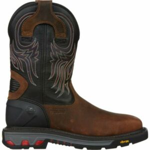 Justin Men's Commander X5 EH Steel Toe Wellington Work Boots Black/Brown, 11.5 - Wellington Steel Toe Work Boots at Academy Sports - WK2104