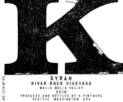 K Vintners 2016 River Rock Syrah - Syrah/Shiraz Red Wine