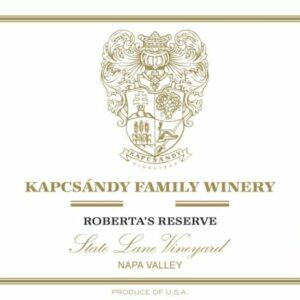 Kapcsandy Family Winery 2015 State Lane Vineyard Roberta's Reserve - Merlot Red Wine
