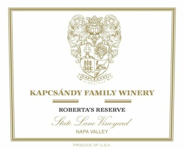 Kapcsandy Family Winery 2015 State Lane Vineyard Roberta's Reserve - Merlot Red Wine