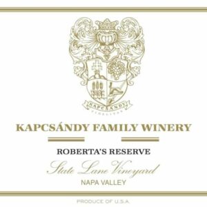 Kapcsandy Family Winery 2016 State Lane Vineyard Roberta's Reserve - Merlot Red Wine