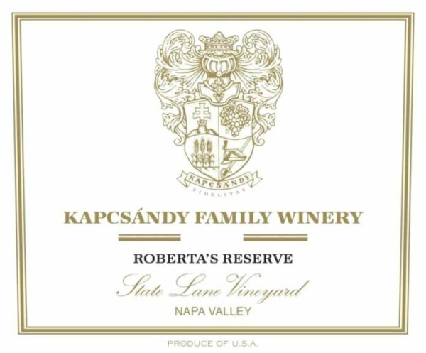 Kapcsandy Family Winery 2016 State Lane Vineyard Roberta's Reserve - Merlot Red Wine