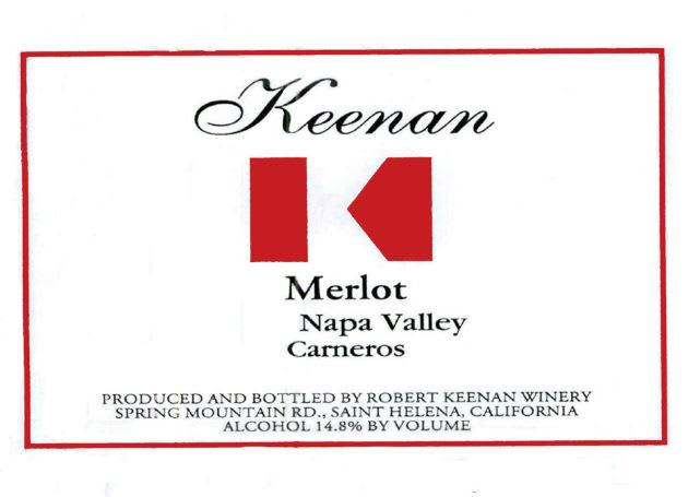 Keenan 2016 Carneros Merlot - Red Wine