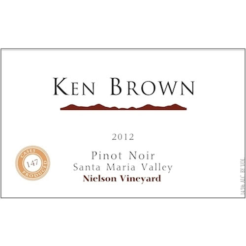 Ken Brown 2012 Nielson Vineyard Pinot Noir - Red Wine