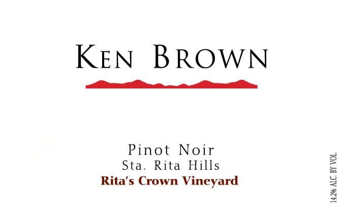 Ken Brown 2015 Rita's Crown Vineyard Pinot Noir - Red Wine