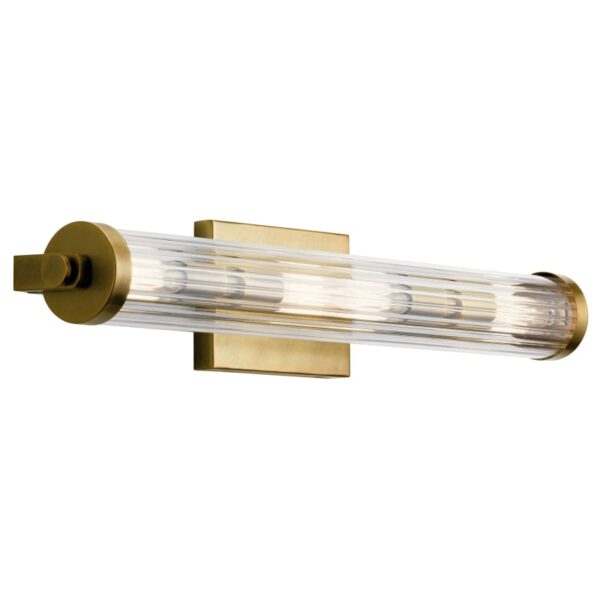 Kichler 45649 Azores 4 Light 25" Wide Bath Bar Natural Brass Indoor Lighting Bathroom Fixtures Bath Bar