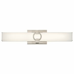 Kichler 45877LED Bordeaux Single Light 22" Wide Integrated LED Bath Bar - ADA Compliant Polished Nickel Indoor Lighting Bathroom Fixtures Bath Bar