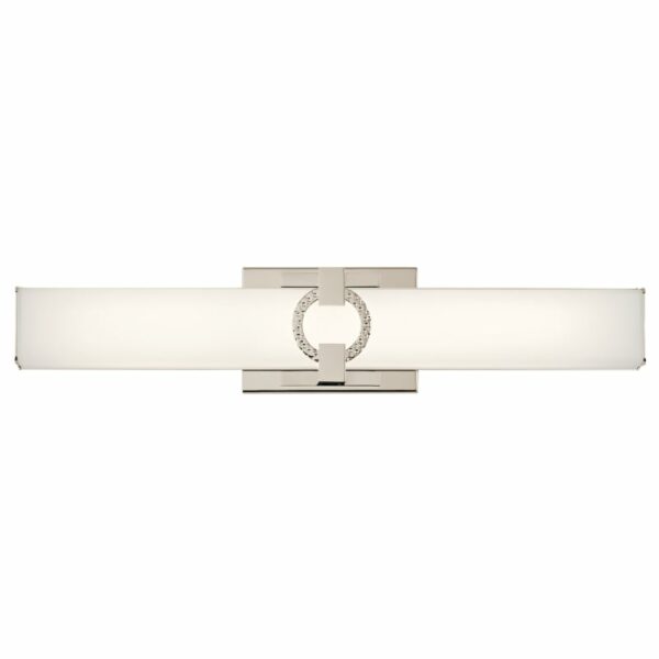 Kichler 45877LED Bordeaux Single Light 22" Wide Integrated LED Bath Bar - ADA Compliant Polished Nickel Indoor Lighting Bathroom Fixtures Bath Bar