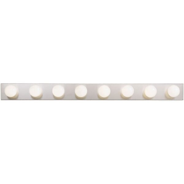 Kichler 628 Bath & Vanity 48" Wide 8-Bulb Bathroom Lighting Fixture Brushed Nickel Indoor Lighting Bathroom Fixtures Vanity Strip