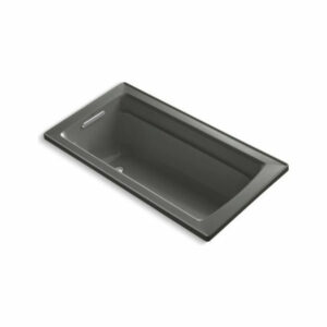 Kohler Archer 60"x32" Drop-In Bath and Reversible Drain, Thunder Gray