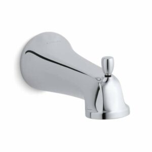 Kohler K-10588 Classic Wall Mount Diverter Bath Spout from Bancroft Collection Polished Chrome Accessory Tub Spout Diverter