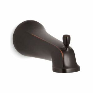 Kohler K-10589 Wall Mount Diverter Bath Spout with Slip-Fit Connection from Bancroft Collection Oil Rubbed Bronze (2BZ) Accessory Tub Spout Diverter