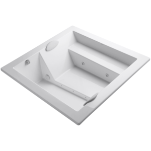 Kohler K-1111-H2 Consonance Collection 69-1/4" Corner Alcove Jetted Whirlpool Bath Tub with Right Side Drain White Tub Whirlpool Corner