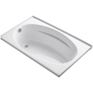 Kohler K-1142-L Proflex Collection 60" Three Wall Alcove Soaking Bath Tub with Left Hand Drain White Tub Soaking Alcove