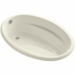 Kohler K-1147 Proflex Collection 60" Drop In Soaking Bath Tub with Reversible Drain Biscuit Tub Soaking Drop-In