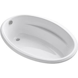 Kohler K-1147 Proflex Collection 60" Drop In Soaking Bath Tub with Reversible Drain White Tub Soaking Drop-In