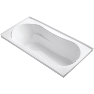 Kohler K-1159-R Proflex Collection 72" Three Wall Alcove Soaking Bath Tub with Right Hand Drain White Tub Soaking Alcove