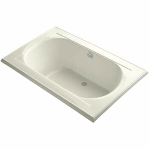 Kohler K-1169-W1 Memoirs 66" Drop In Soaking Bath Tub with Bask Heating and Reversible Drain Biscuit Tub Soaking Drop-In