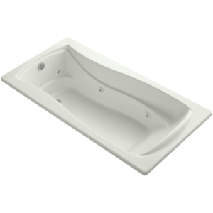 Kohler K-1257-HB Mariposa Collection 72" Drop In Jetted Whirlpool Bath Tub with Reversible Drain Dune Tub Whirlpool Drop-In