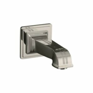 Kohler K-13139-B Classic Wall Mount Bath Spout from Pinstripe Collection Polished Nickel Accessory Tub Spout Non Diverter