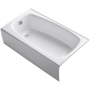 Kohler K-745 Seaforth Collection 54" Three Wall Alcove Seaforth Bath Tub with Left Hand Drain White Tub Soaking Alcove