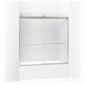 Kohler Levity Sliding Bath Door, w/ 1/4" Thick Frosted Glass, Matte Ni